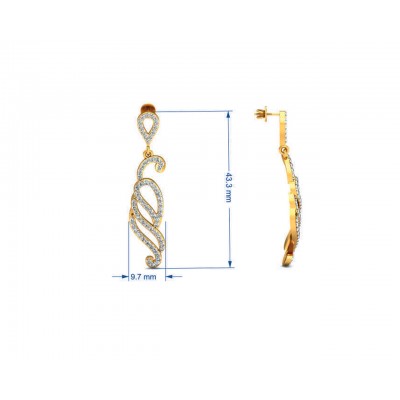 Alka Diamond Dangle Drop Earring